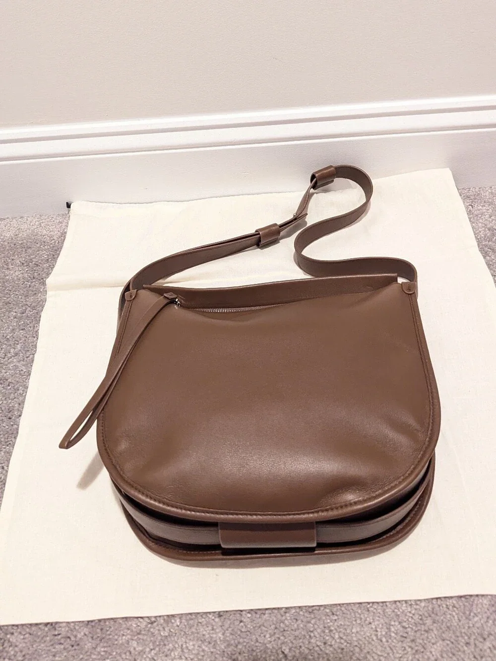 Brown Leather Messenger Bag